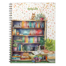 Bokar och Cat Lovers Hygge Birthday Pension Anteckningsbok