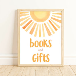 Bokar och gåvor boho ljusfärgad solljus poster