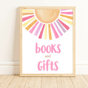 Bokar och gåvor boho sunshine rosa gult orange poster