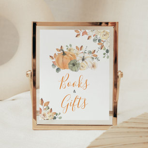 Bokar och gåvor för babykläder på hösten Blommigt  Poster