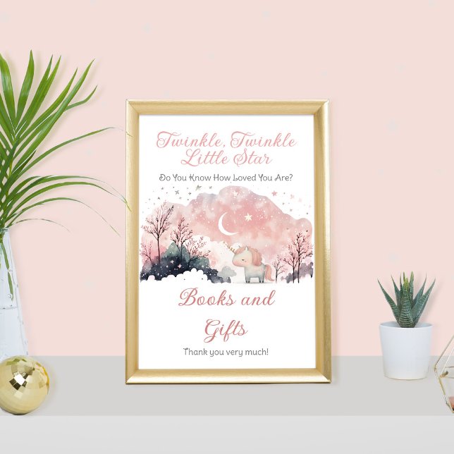 Bokar och gåvor från Twinkle Little Star Unicorn S Poster (Skapare uppladdad)