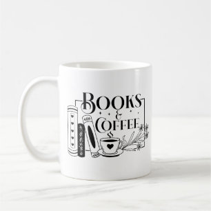 Bokar och kaffe kaffemugg