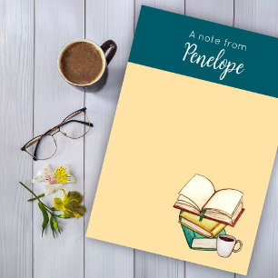 Bokar och kaffe post-it block