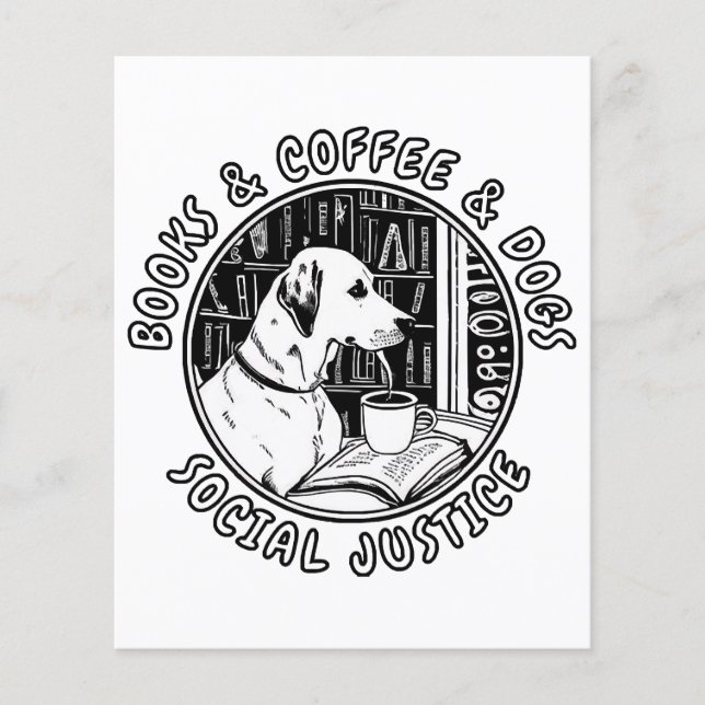 Bokar och kaffe samt Hundar och Social rättvisa (Framsida)