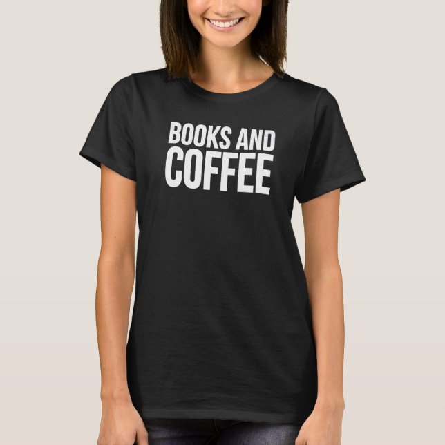 Bokar och kaffe t shirt (Framsida)