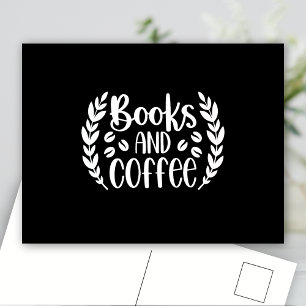 Bokar och kaffe vykort