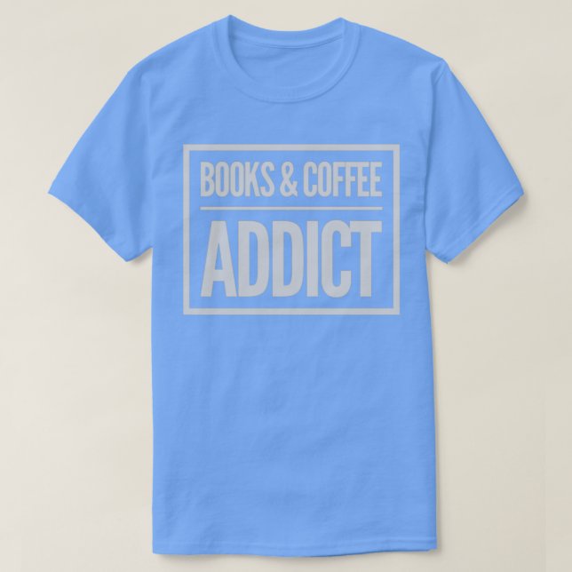 Bokar och kaffeberoende t shirt (Design framsida)
