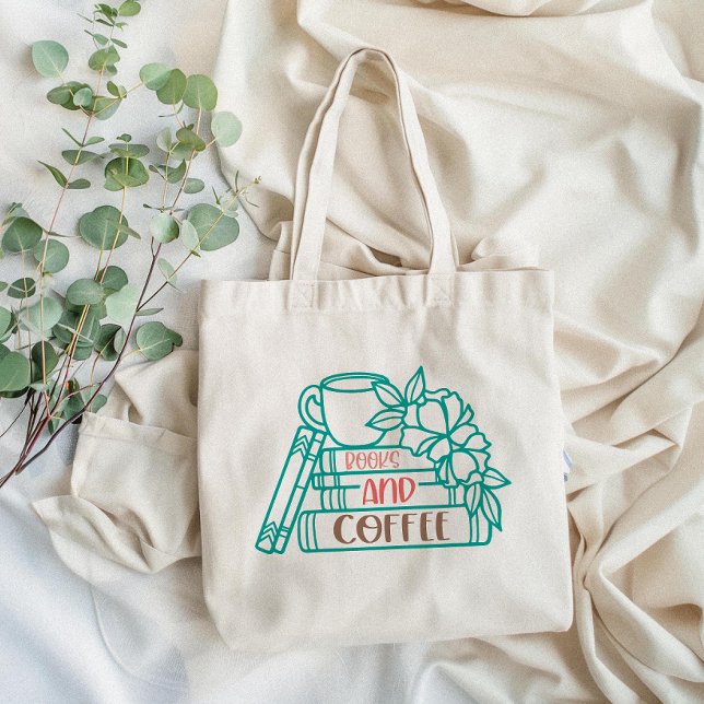 Bokar och kaffebibliotekarier tygkasse (
Carry your essentials with our tote bag featuring a fun book and coffee design—perfect for fans!)