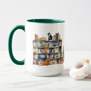 Bokar och katter, gåvor till bibliotekarie Bibliop Mugg