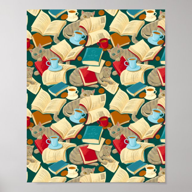 Bokar och katter poster (Framsidan)