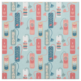 Bokar och läsning av Bokmärken, mönstrat på Tyg