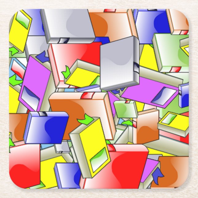 Bokar och mer Bokar Underlägg Papper Kvadrat (Framsidan)