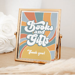 Bokar och presenter Groovy Retro Sunshine Baby Sho Poster