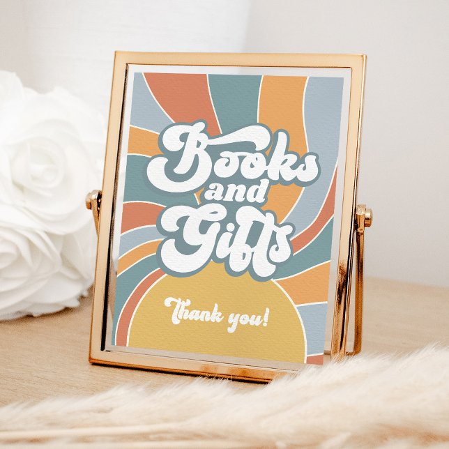 Bokar och presenter Groovy Retro Sunshine Baby Sho Poster (Skapare uppladdad)