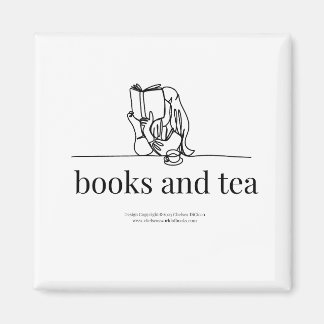 Bokar och Tea Magnet for Readers and Tea Drinkers