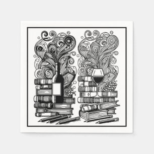 Bokar och Vin Färg Me Doodle 5 Pappersservett