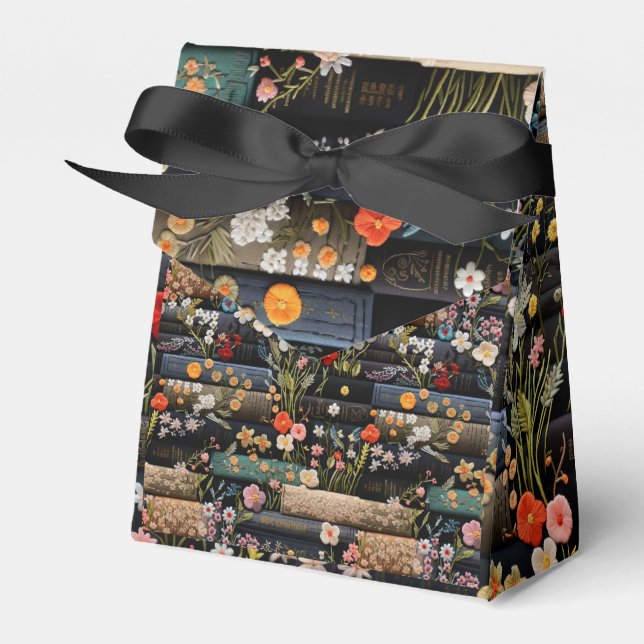 Bokar och Wildblommor Presentaskar (Framsidan Sidan)