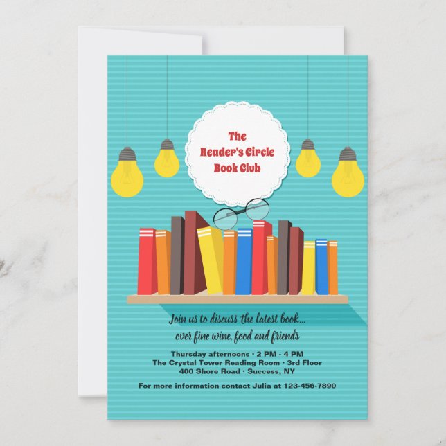 Bokar om inkallelsen till hyllan inbjudningar (Framsida)