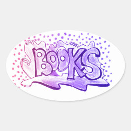 Bokar ord-handtag ovalt klistermärke