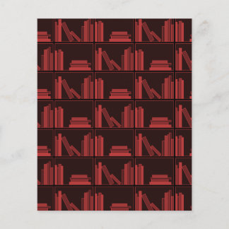 Bokar på Shelf. Mörk Red.