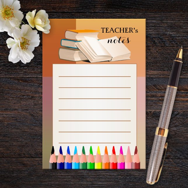 Bokar Pencil Colorful Teacher Post-it Notes (Skapare uppladdad)