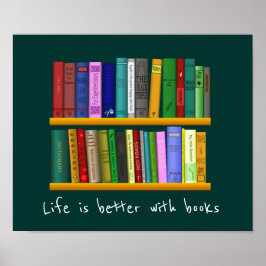 Bokar slogan, klassrum eller bibliotek barn rum poster