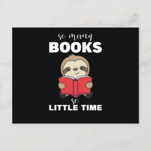 Bokar Sloth Read Bok Bookworm Bookworm Vykort