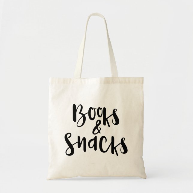 "Bokar & Snacks" Återanvändbar verktygslåda Tygkasse (Framsidan)