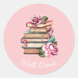 Bokar som läser bra undervisningsklassik runt klistermärke