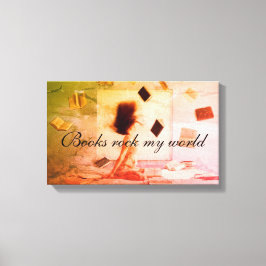 Bokar sten mitt kanvastryck i världen