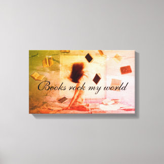 Bokar sten mitt kanvastryck i världen