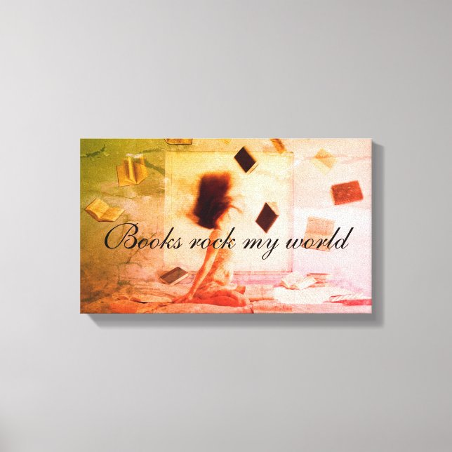 Bokar sten mitt kanvastryck i världen (Framsida)