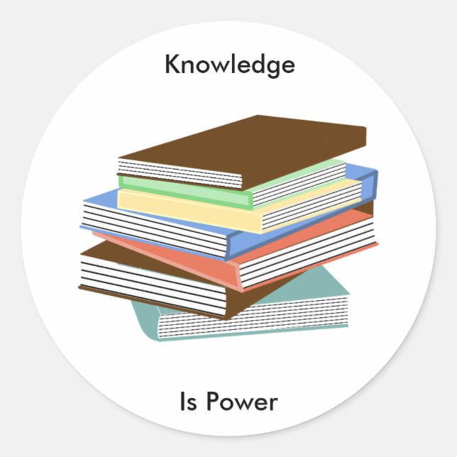 Bokar_Sticker Runt Klistermärke (Framsida)