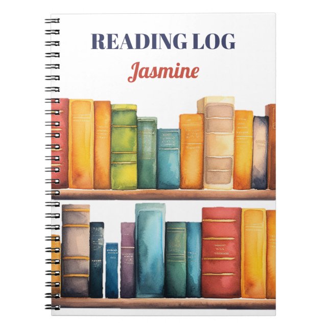 Bokar Student Lärare som läser monogrammat Anteckningsbok (Framsidan)