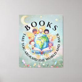 Bokar tar dig runt Modern och Cute Canvastryck