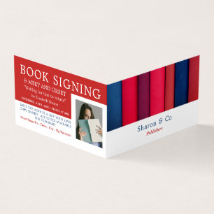 Bokar, Utgivare, skrivprogram Bok signering Visitkort