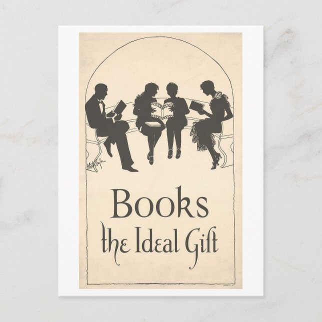 "Bokar: Vintagen Ideal Gift" vykort (Framsida)