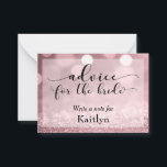 Bokeh Advice för Bride ro i Guld Rådkort<br><div class="desc">Med hjälp av ett fantastiskt, ornerat skriptteckensnitt från min samling har jag skapat typografi inslag i nyckel ord och tagit designerna till nästa nivå. I dessa kort står det "finare" i "ledet" "råd till bruden". All annan text återges här i ett mångsidigt serieteckensnitt som också lätt kan ändras till kostym...</div>
