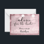 Bokeh Advice för Bride ro i Guld Rådkort<br><div class="desc">Med hjälp av ett fantastiskt, ornerat skriptteckensnitt från min samling har jag skapat typografi inslag i nyckel ord och tagit designerna till nästa nivå. I dessa kort står det "finare" i "ledet" "råd till bruden". All annan text återges här i ett mångsidigt serieteckensnitt som också lätt kan ändras till kostym...</div>