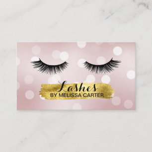Bokeh Beauty Salon Makeup Artist Lash Extensions Visitkort