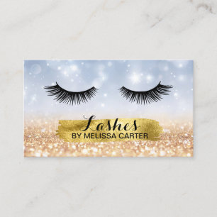 Bokeh Beauty Salon Makeup Artist Lash Extensions Visitkort