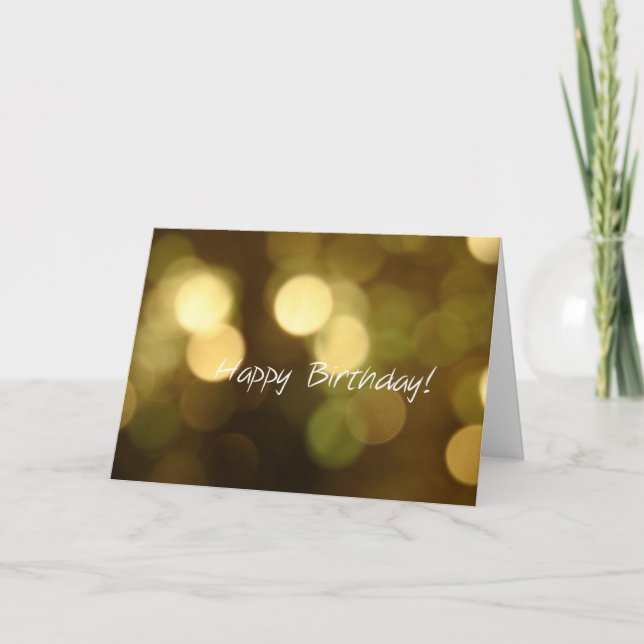 Bokeh Birthday Kort (Framsida)