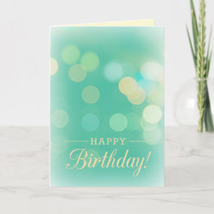 Bokeh Birthday Kort