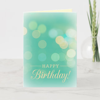 Bokeh Birthday Kort