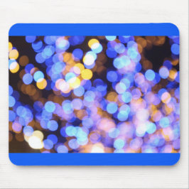 Bokeh Blue Guld Ljus Modern Gift Musmatta