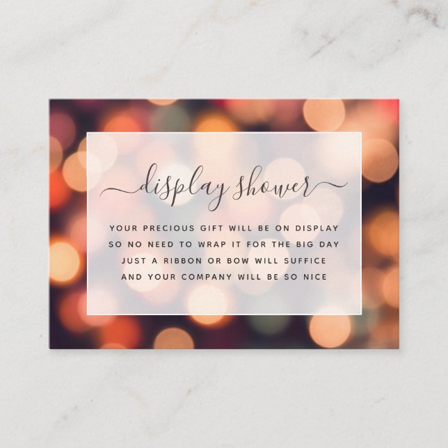 Bokeh Bröllopsfest Införande Kort (Framsida)