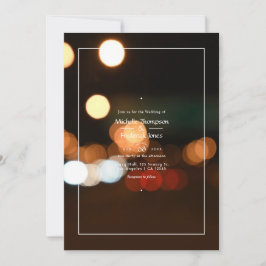 Bokeh bröllopsinbjudan inbjudningar