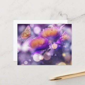 Bokeh Butterfly Vykort