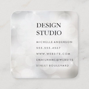 Bokeh Design Studio Fyrkantigt Visitkort