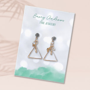 Bokeh Designer Jewelry Earring Holder Visning Visitkort